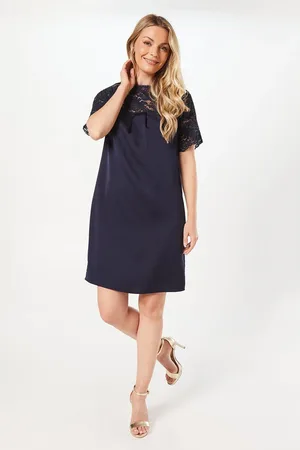 wallis Lace Short Sleeve Shift Dress