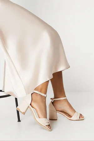 wallis Wide Fit Sophia Soft Twist Low Block Heel Sandals