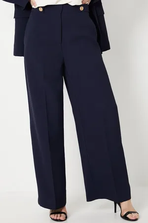 wallis Button Tab Detail Wide Leg Trouser