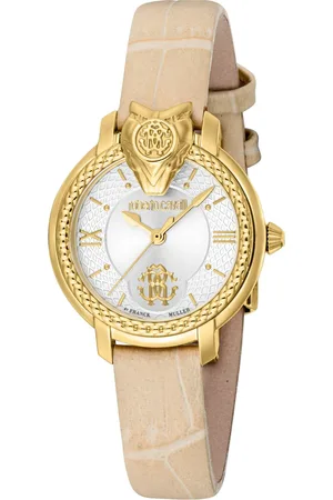 Roberto Cavalli Silver Dial Gold Watch