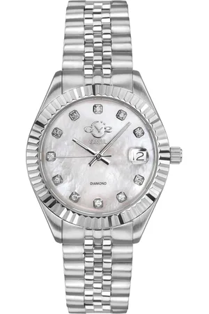 GV2 by Gevril Naples Swiss Quartz Diamonds Dial Steel Watch