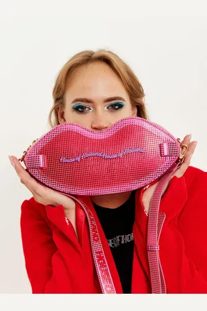 House of Holland Lip Shape Shoulder Bag In With Acrylic Front