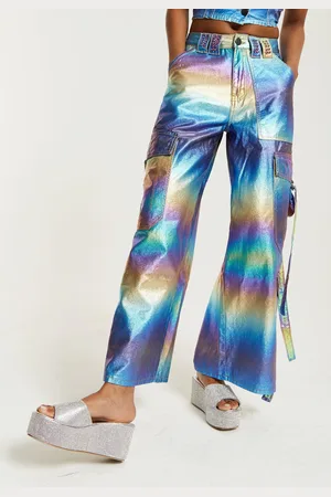 House of Holland Metallic Rainbow Cargo Trousers