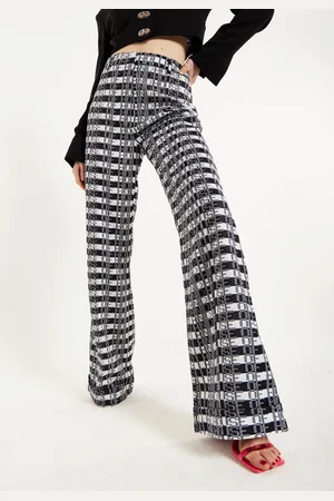 House of Holland Striped and Logo Printed Trousers in and White
