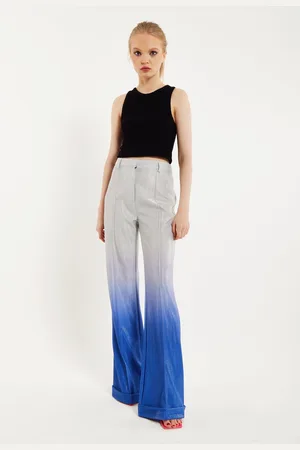 House of Holland Ombre Shimmer Trousers In Blue And Silver