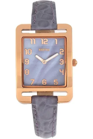 Bertha Marisol Swiss MOP Leather-Band Watch