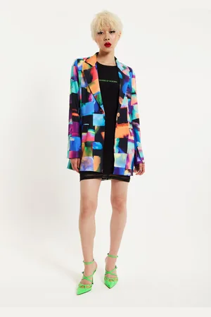 House of Holland Abstract Patchwork Print Blazer