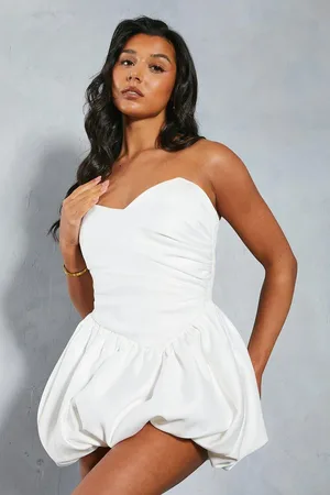 MissPap Premium Shaped Neckline Twist Sculpting Volumous Mini Dress