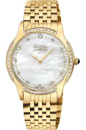 Gevril Airolo Swiss Diamond 13221B MOP Dial Swiss Quartz Watch