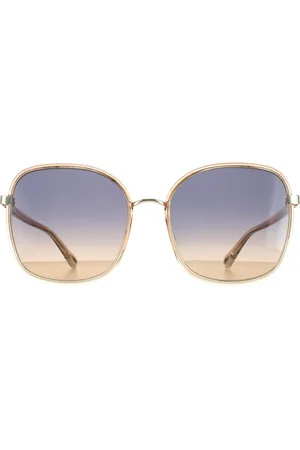 Chloé Square Crystal Fade and Gold Blue to Brown Gradient CH0031S Franky