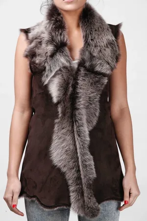 Infinity Toscana Sheepskin Long Gilet-Sorocaba