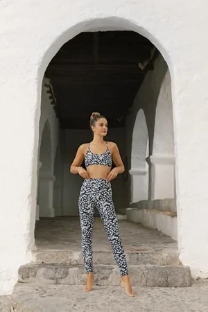 Dancing Leopard Malala Leopard Print Stretchy Yoga Leggings High Rise Active Pants