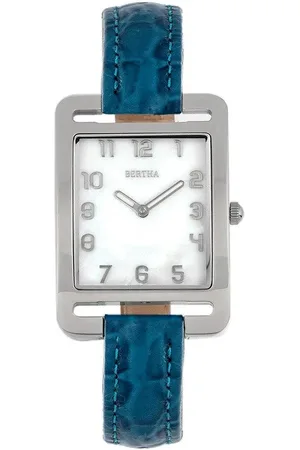 Bertha Marisol Swiss MOP Leather-Band Watch