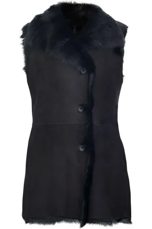 Infinity Toscana Sheepskin Buttoned Gilet-Manama