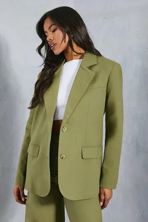 MissPap Oversized Linen Look Tailored Blazer