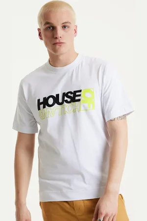 House of Holland Laser Cut Transfer Printed T-shirt With Metallic And Neon Foil