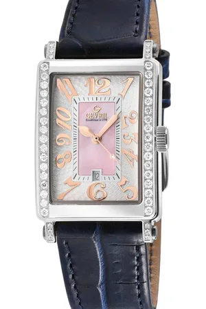 Gevril Avenue of Americas Mini MOP Dial Leather Swiss Quartz Watch