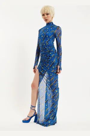 House of Holland Rocket Print Mesh Dress