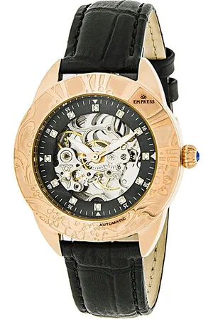 Empress Godiva Automatic MOP Leather-Band Watch