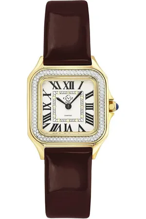 GV2 by Gevril Milan Silver Dial Burgundy strap Swiss Quartz Watch