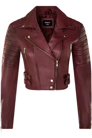 Infinity Brando Cropped Leather Jacket-Longtown