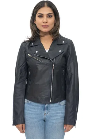 Infinity Leather Classic Biker Brando Jacket-Baku