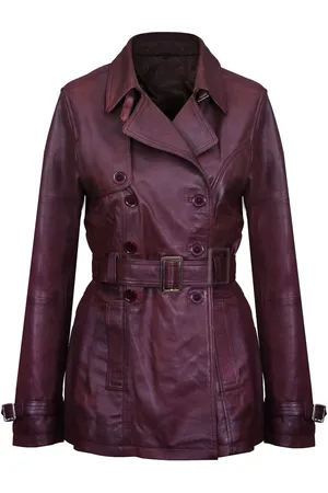 Infinity Mid Length Leather Trench Coat -Oakham