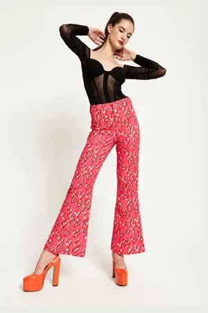 House of Holland Flame Clashing Colours Flared Trousers