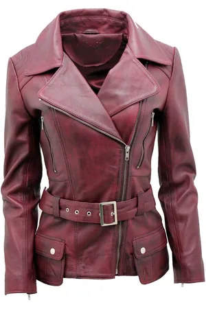 Infinity Long Leather Biker Jacket-Quito