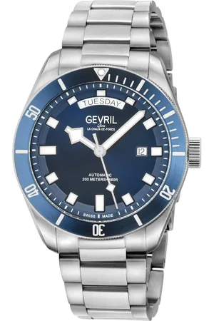 Gevril Yorkville 316L SS Case, Ring, Sunray Dial, 316L Stainless Steel Satin Bracelet.
