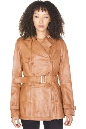 Infinity Nappa Leather Trench Coat-Mosul