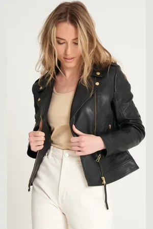 Barneys Originals Real Leather Biker Jacket