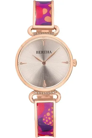 Bertha Katherine Enamel-Designed Bracelet Watch