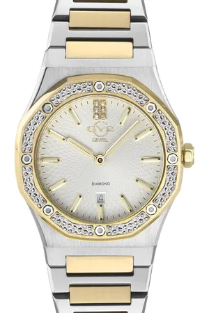 GV2 by Gevril Palmanova Silver Dial two tone yellow gold Swiss Quartz Watch