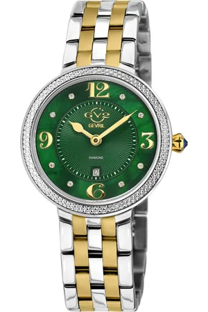 GV2 by Gevril Verona Diamonds MOP Dial, 316L Stainless Steel Two toned IPYG Watch
