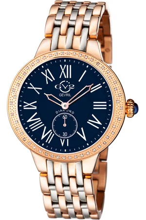 GV2 by Gevril Astor Blue Dial Two tone Swiss Quartz Watch