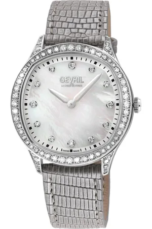 Gevril Morcote Swiss Diamond 10241 Leather Swiss Quartz Watch