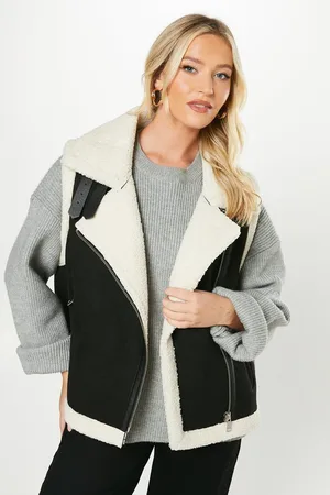 Dorothy Perkins Suede Shearling Gilet