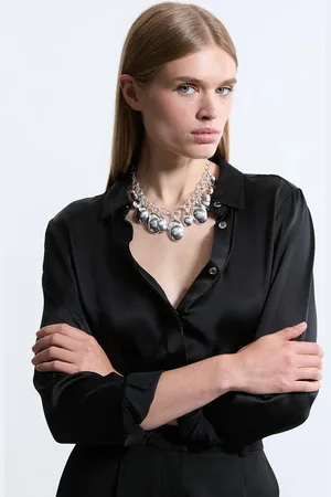 Karen Millen Chunky Statement Metal Multi Link Necklace
