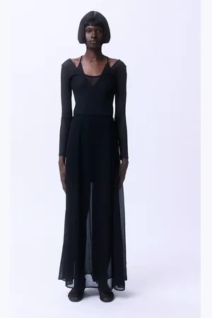 Karen Millen Sheer Viscose Georgette Woven Maxi Skirt