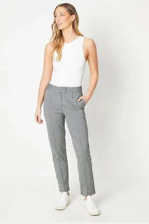 Oasis Geo Jaquard Tapered Trouser