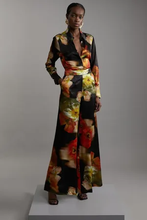 Karen Millen Satin Woven Trouser