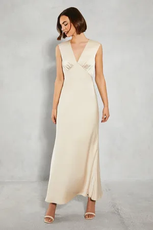 Oasis Satin Open Back Detail Maxi Bridesmaids Dress