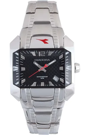 Diadora Stainless Steel Black Dial Watch