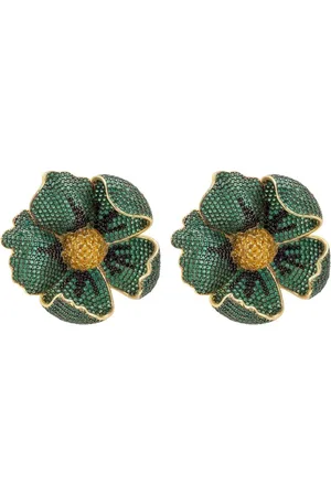 Latelita Poppy Emerald Earrings Gold