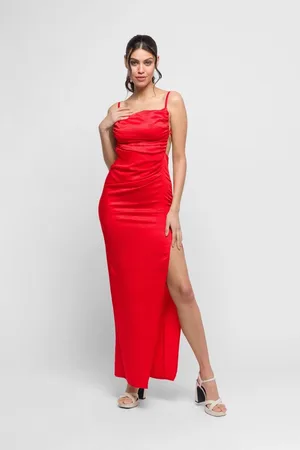Jaded Rose Nell Maxi Dress in with Open Back. Bold & Elegant.