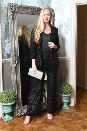 Yumi Sequin Blazer With Pockets