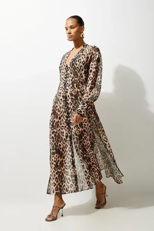 Karen Millen Printed Viscose Maxi Beach Dress