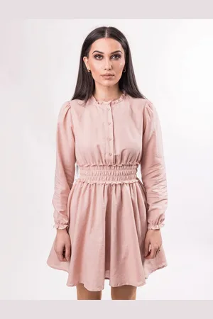 BALOU Linen Fit and Flare Mini Dress