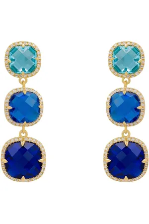 Latelita Knightsbridge Earrings Gold Blues